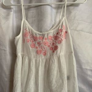 white spaghetti strap top